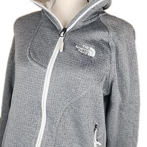 The North Face Womens Needit Full Zip Jacket Tnf White Heather Gray Size M